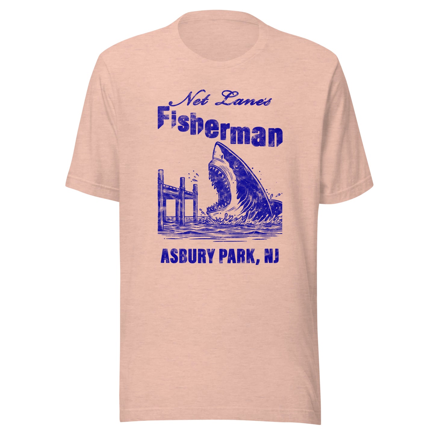 Net Lane's Fisherman - ASBURY PARK - Unisex t-shirt Heather Prism Peach