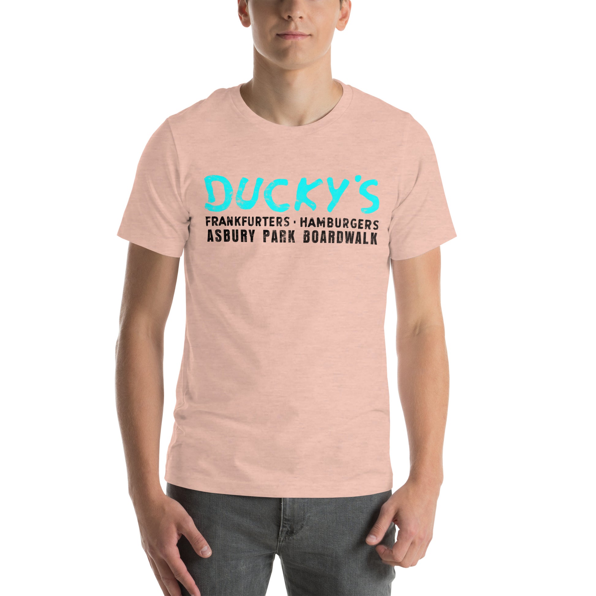 Ducky's - ASBURY PARK - Unisex t-shirt Heather Prism Peach