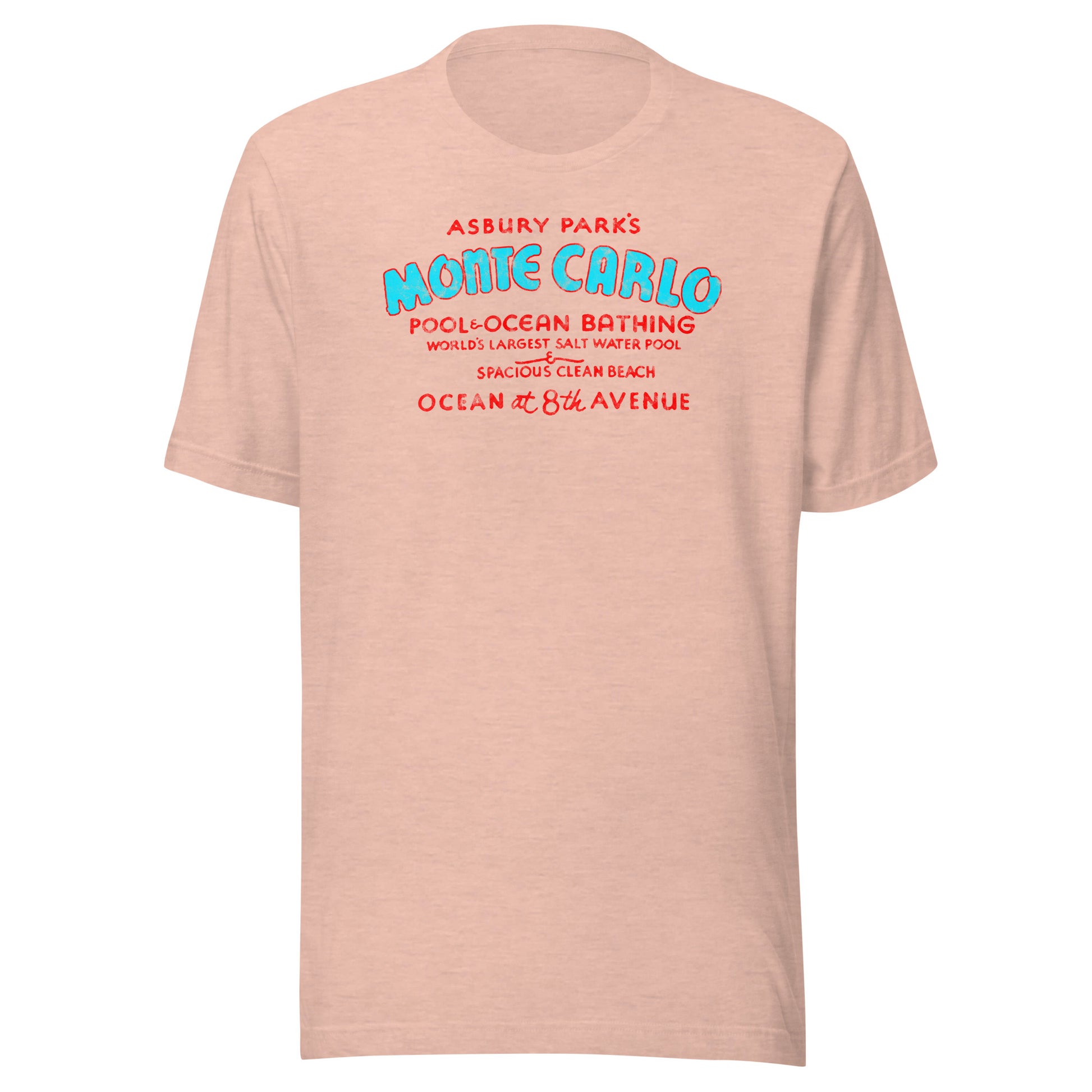 Monte Carlo Pool - ASBURY PARK - Unisex t-shirt Heather Prism Peach