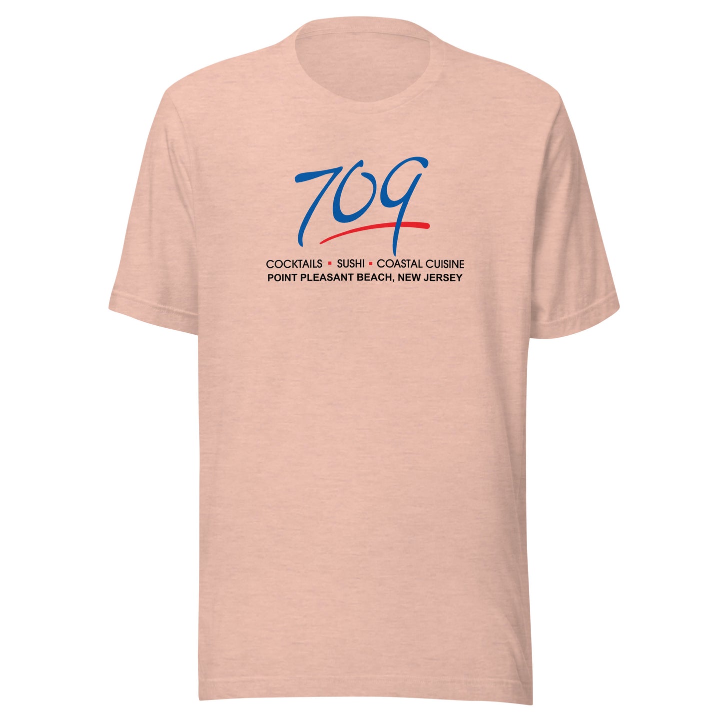 709 - POINT PLEASANT BEACH - Unisex t-shirt Heather Prism Peach