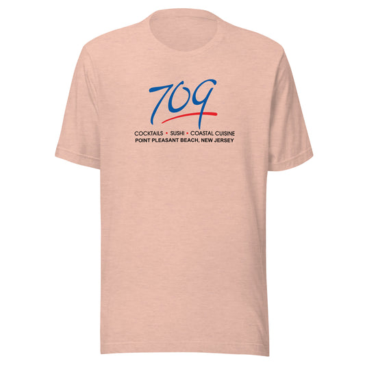 709 - POINT PLEASANT BEACH - Unisex t-shirt Heather Prism Peach
