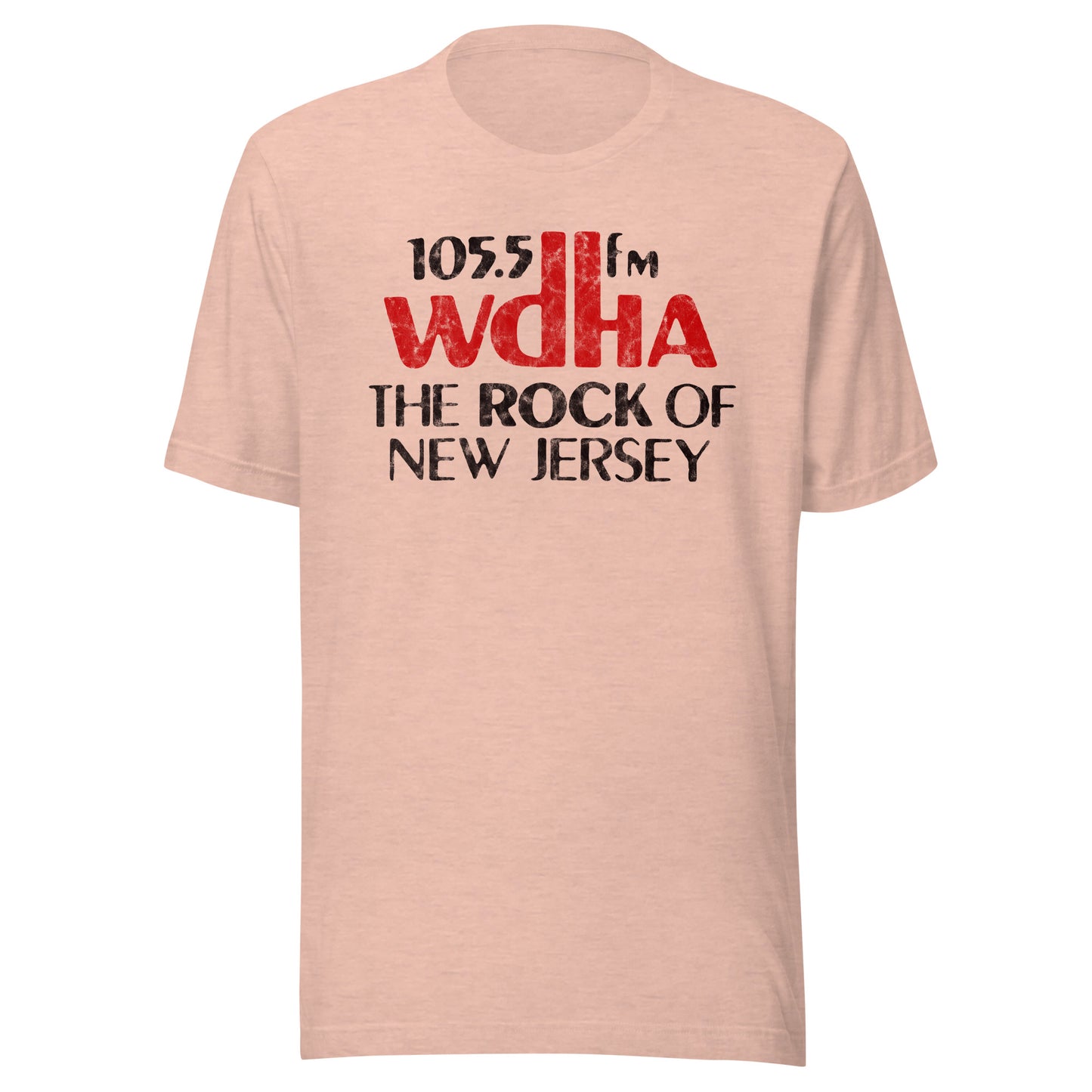 WDHA 105.5 FM - NEW YORK / NEW JERSEY - Unisex t-shirt Heather Prism Peach