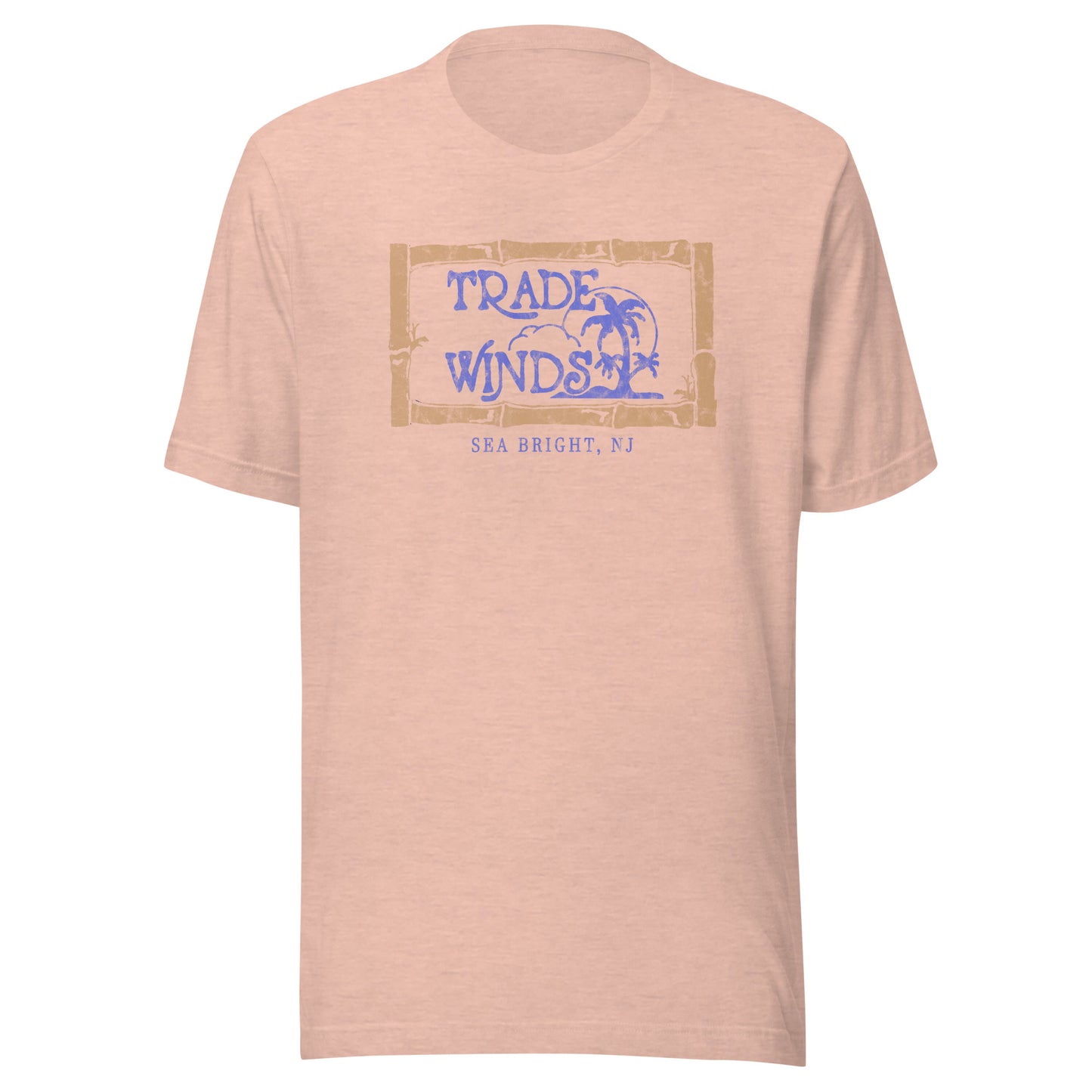 Tradewinds Night Club - SEA BRIGHT - Unisex t-shirt Heather Prism Peach