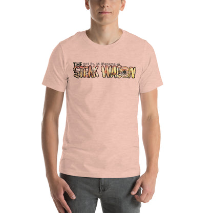 The Steak Wagon - WANAMASSA - Unisex t-shirt Heather Prism Peach