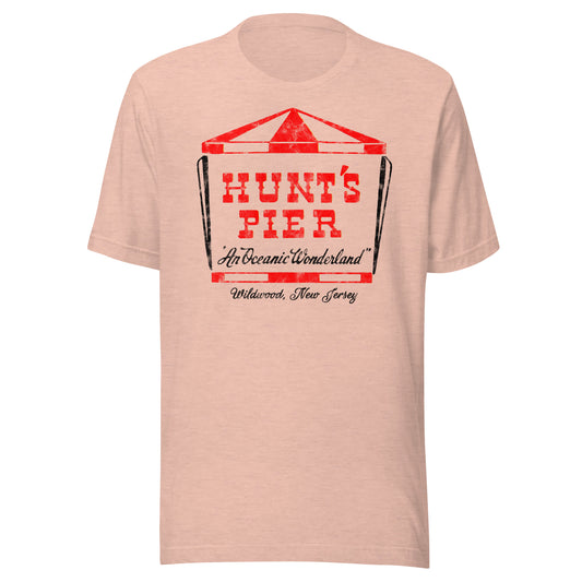 Hunt's Pier - WILDWOOD - Unisex t-shirt Heather Prism Peach
