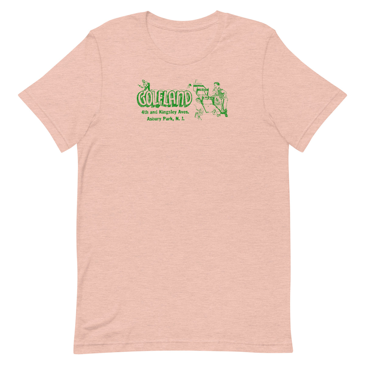 GOLFLAND - ASBURY PARK - Unisex t-shirt Heather Prism Peach L