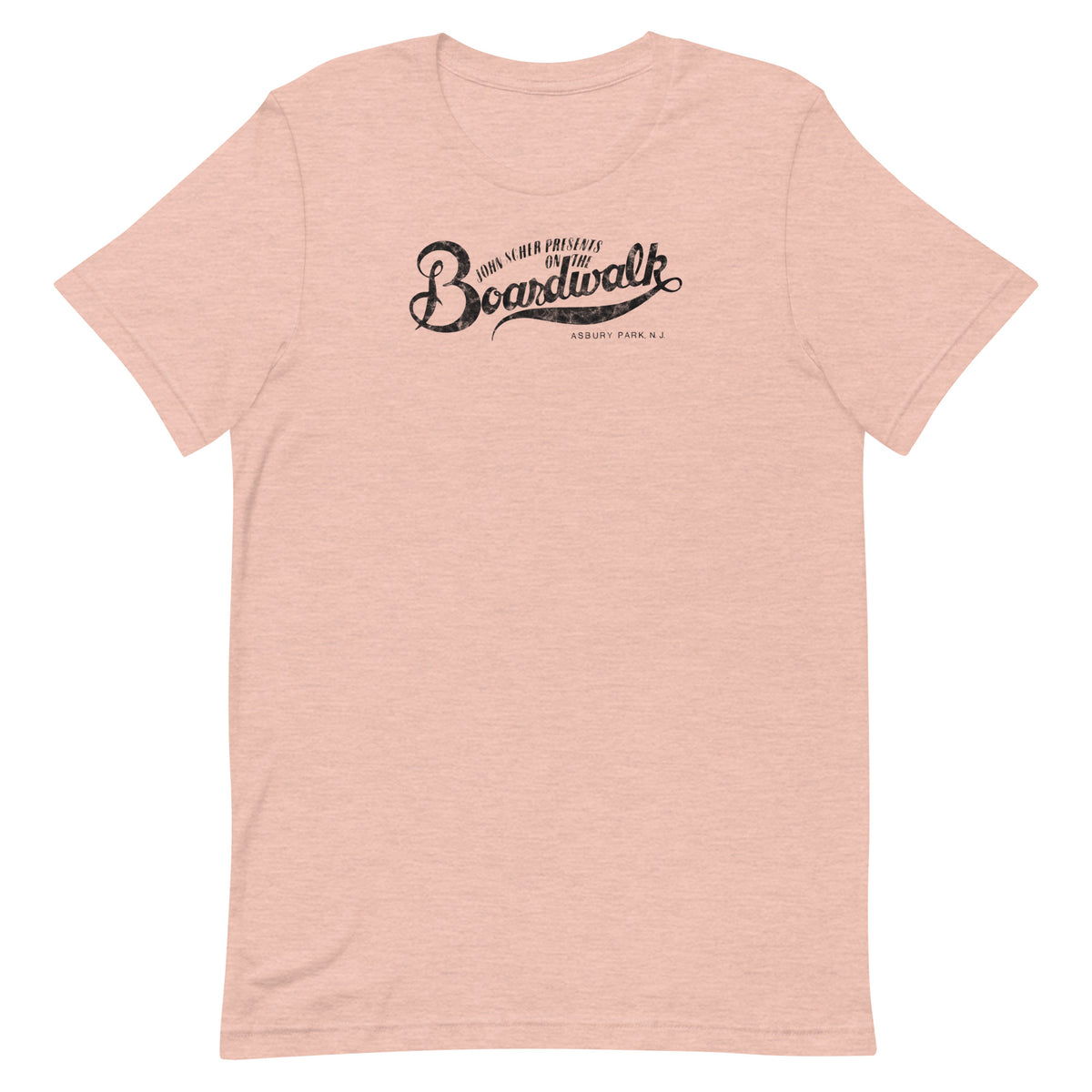 John Scher Presents "On The Boardwalk" - ASBURY PARK - Unisex t-shirt Heather Prism Peach L