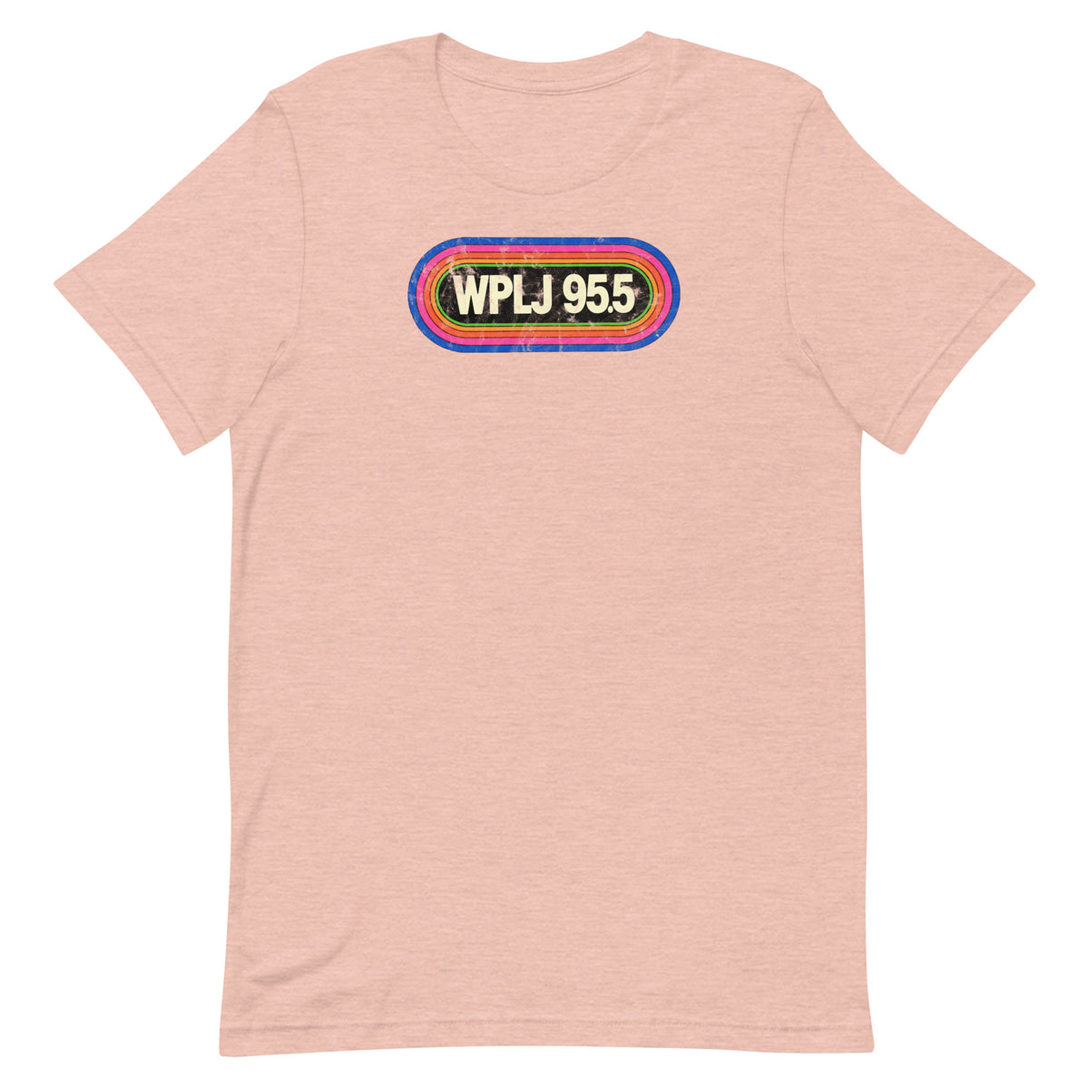 WPLJ 95.5 - NEW JERSEY / NEW YORK / CONNECTICUT - Unisex t-shirt Heather Prism Peach L