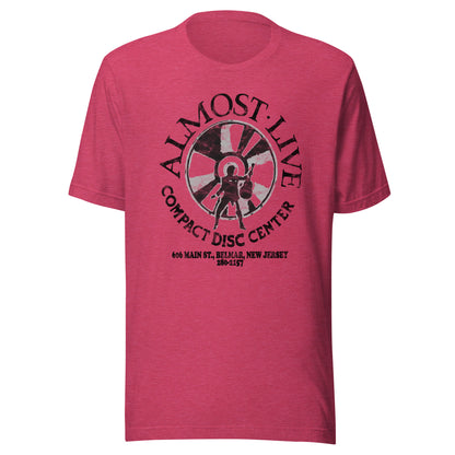 Almost Live Compact Disc Center - BELMAR - Unisex t-shirt Heather Raspberry