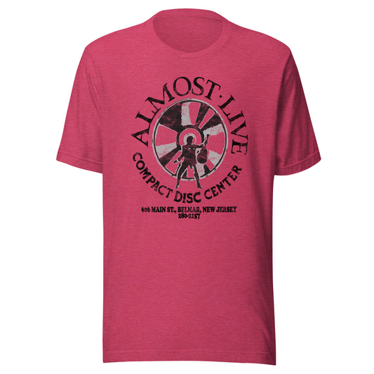 Almost Live Compact Disc Center - BELMAR - Unisex t-shirt Heather Raspberry