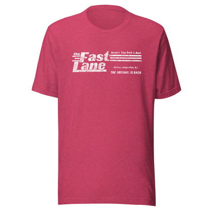 The Fast Lane (White Logo) - ASBURY PARK - Unisex t-shirt Heather Raspberry