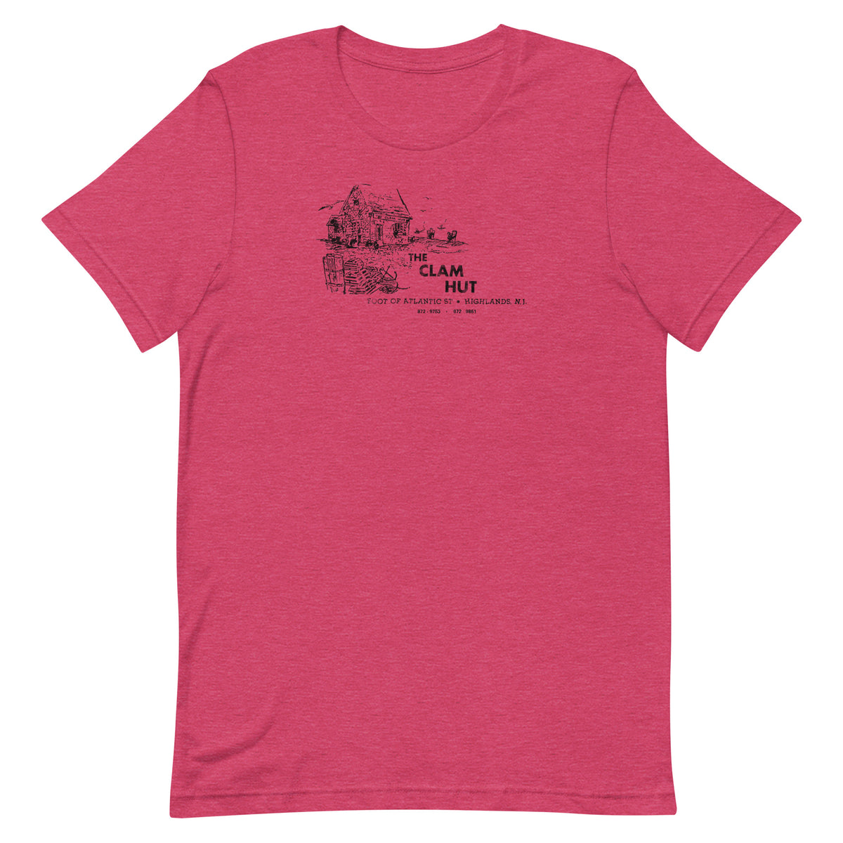 The Clam Hut - HIGHLANDS - Unisex t-shirt Heather Raspberry