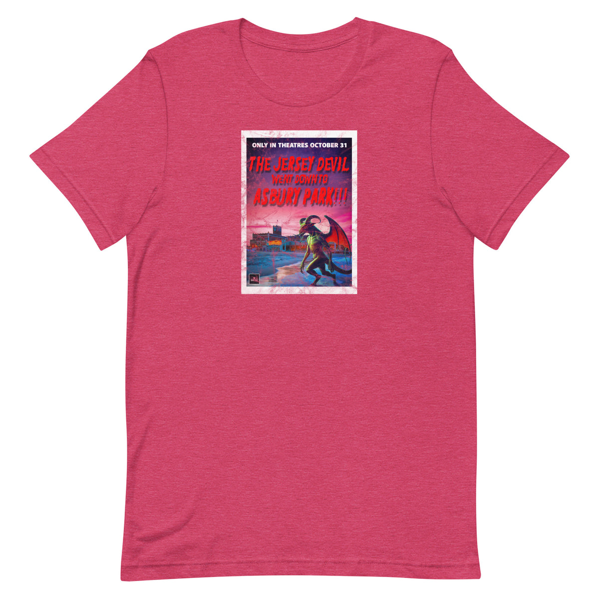 The Jersey Devil Went Down To Asbury Park!!! - Unisex t-shirt Heather Raspberry