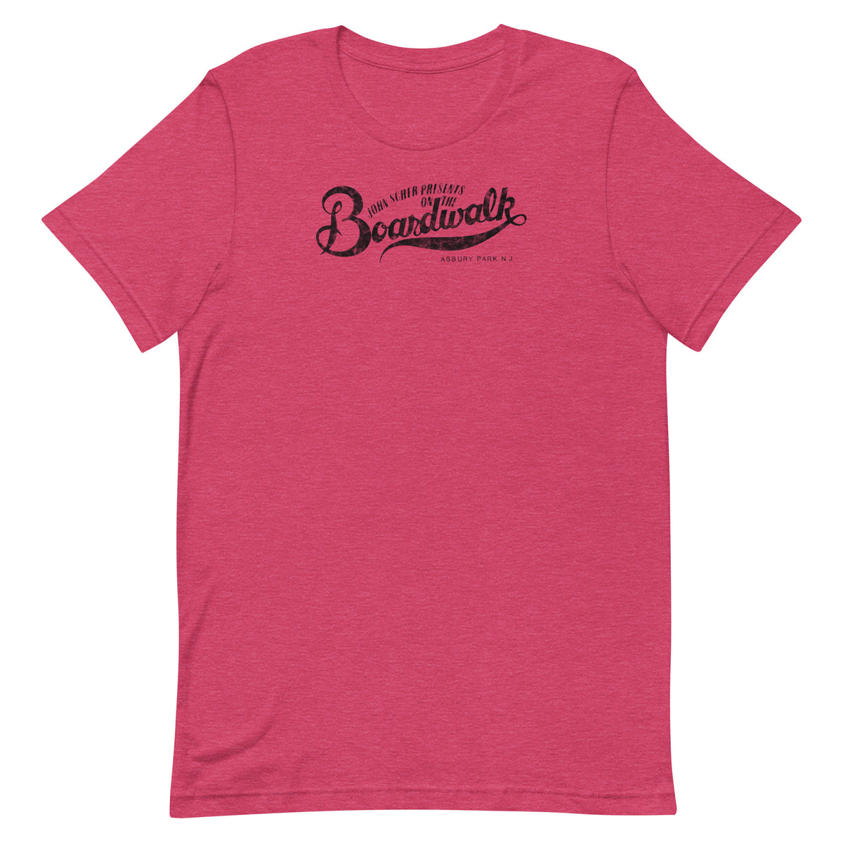 John Scher Presents "On The Boardwalk" - ASBURY PARK - Unisex t-shirt Heather Raspberry