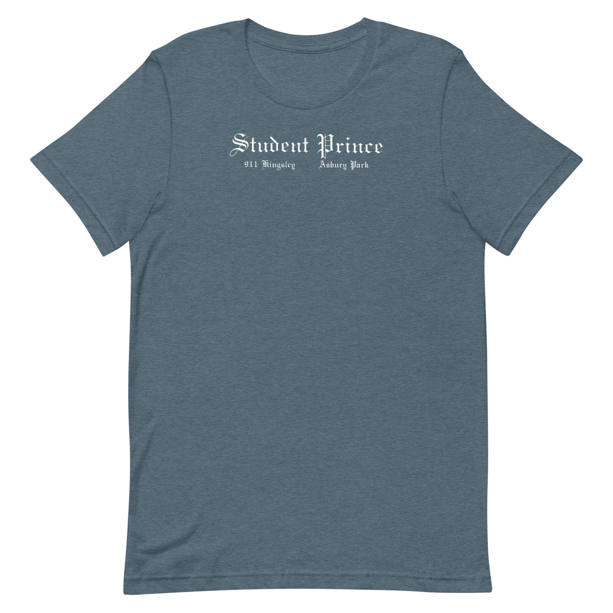 Student Prince (White Logo) - ASBURY PARK - Unisex t-shirt Heather Slate