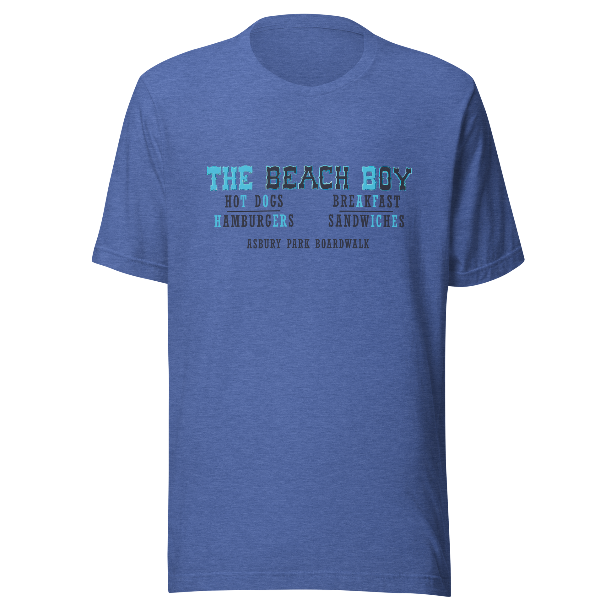 The Beach Boy - ASBURY PARK - Unisex t-shirt Heather True Royal