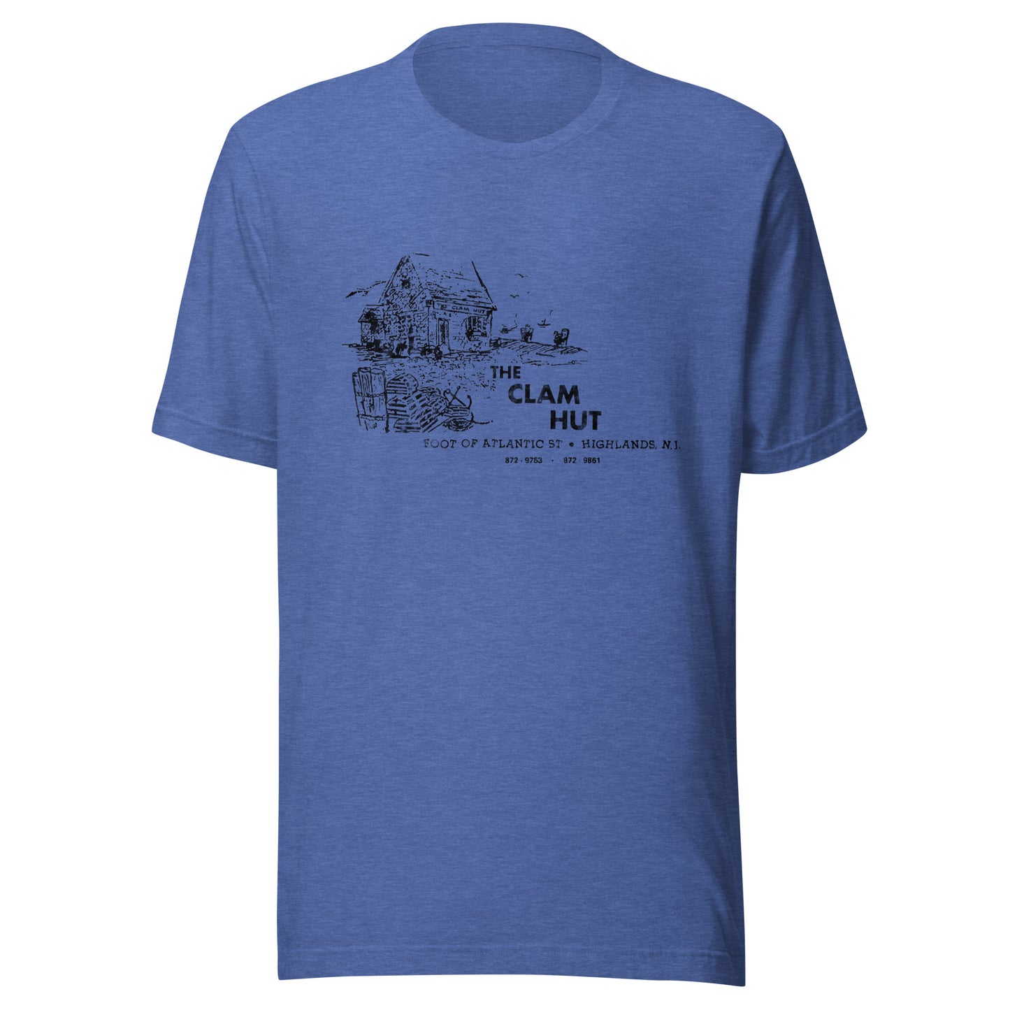 The Clam Hut - HIGHLANDS - Unisex t-shirt Heather True Royal