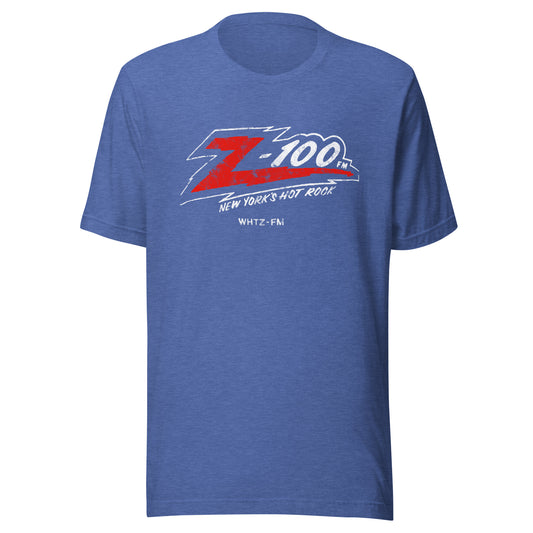 Z-100 FM New York's Hot Rock - NEW JERSEY / NEW YORK / CONNECTICUT - Unisex t-shirt Heather True Royal