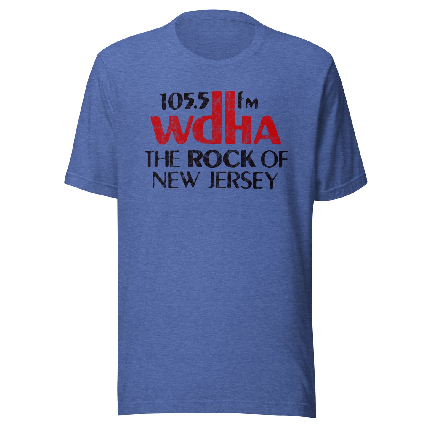 WDHA 105.5 FM - NEW YORK / NEW JERSEY - Unisex t-shirt Heather True Royal