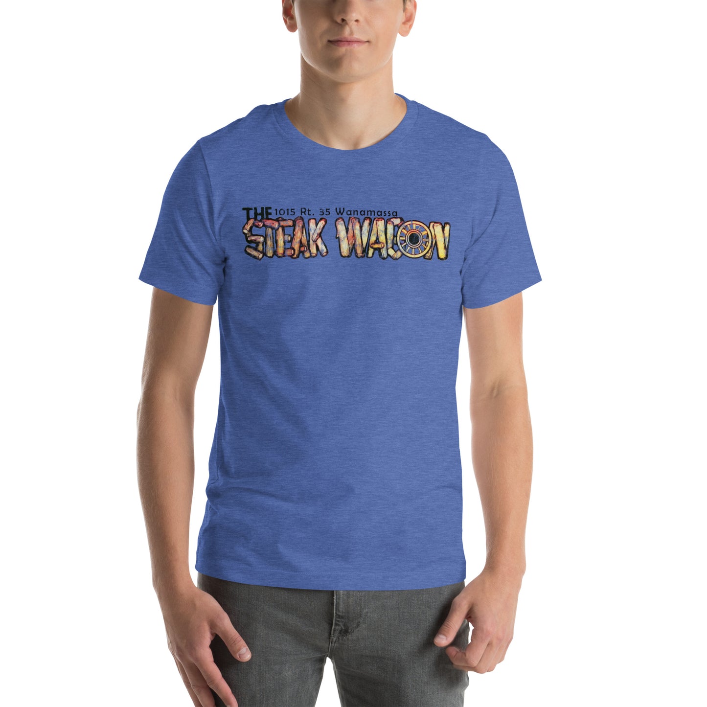 The Steak Wagon - WANAMASSA - Unisex t-shirt Heather True Royal