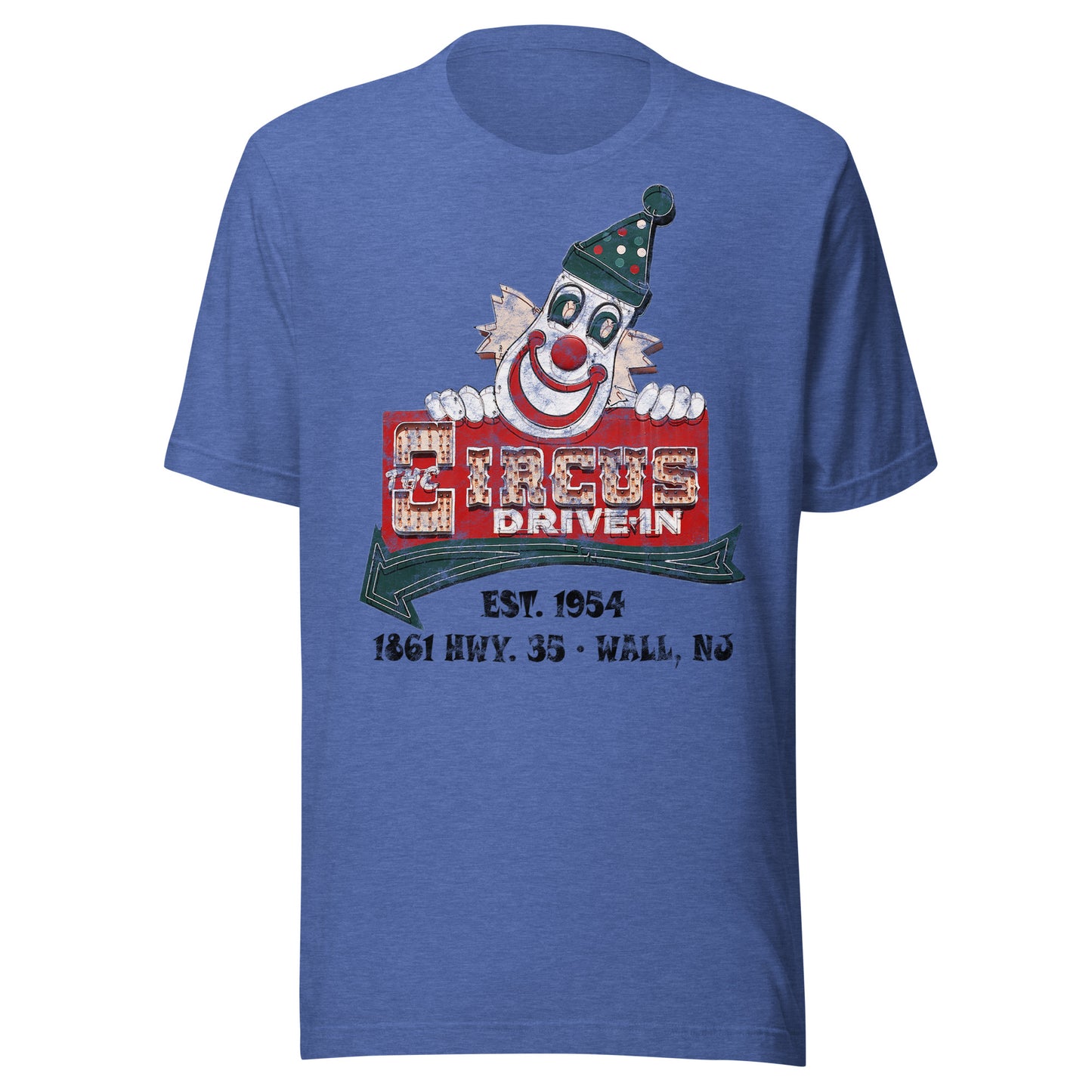 The Circus Drive-In - WALL - Short sleeve t-shirt Heather True Royal