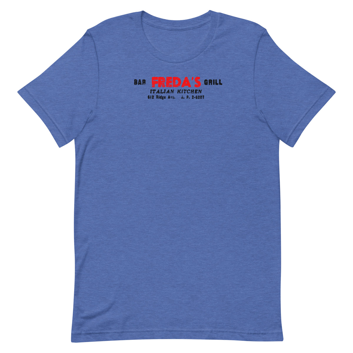 Freda's Italian Kitchen - ASBURY PARK - Unisex t-shirt Heather True Royal