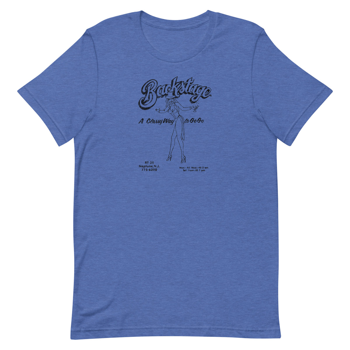 Backstage Go-Go Club - NEPTUNE - Unisex t-shirt Heather True Royal