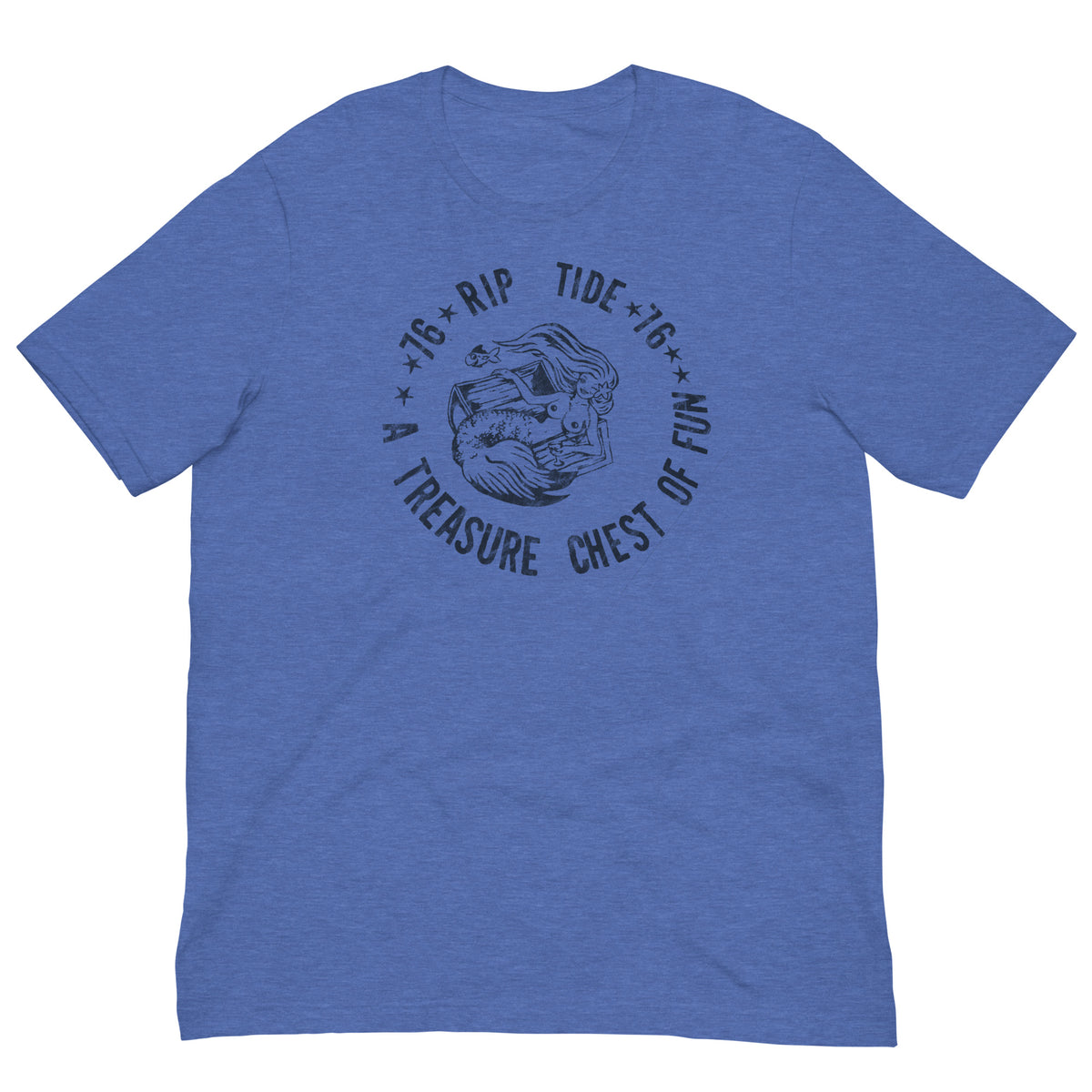 Frank's Rip-Tide Bar - POINT PLEASANT BEACH - Unisex t-shirt Heather True Royal
