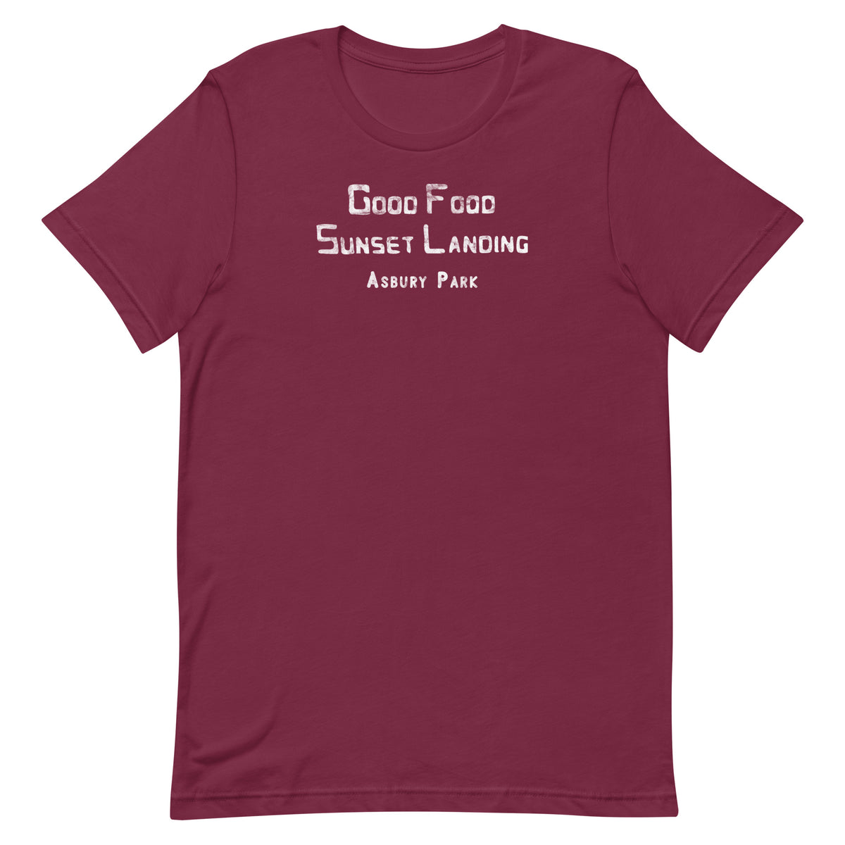 Sunset Landing - ASBURY PARK - Unisex t-shirt Maroon