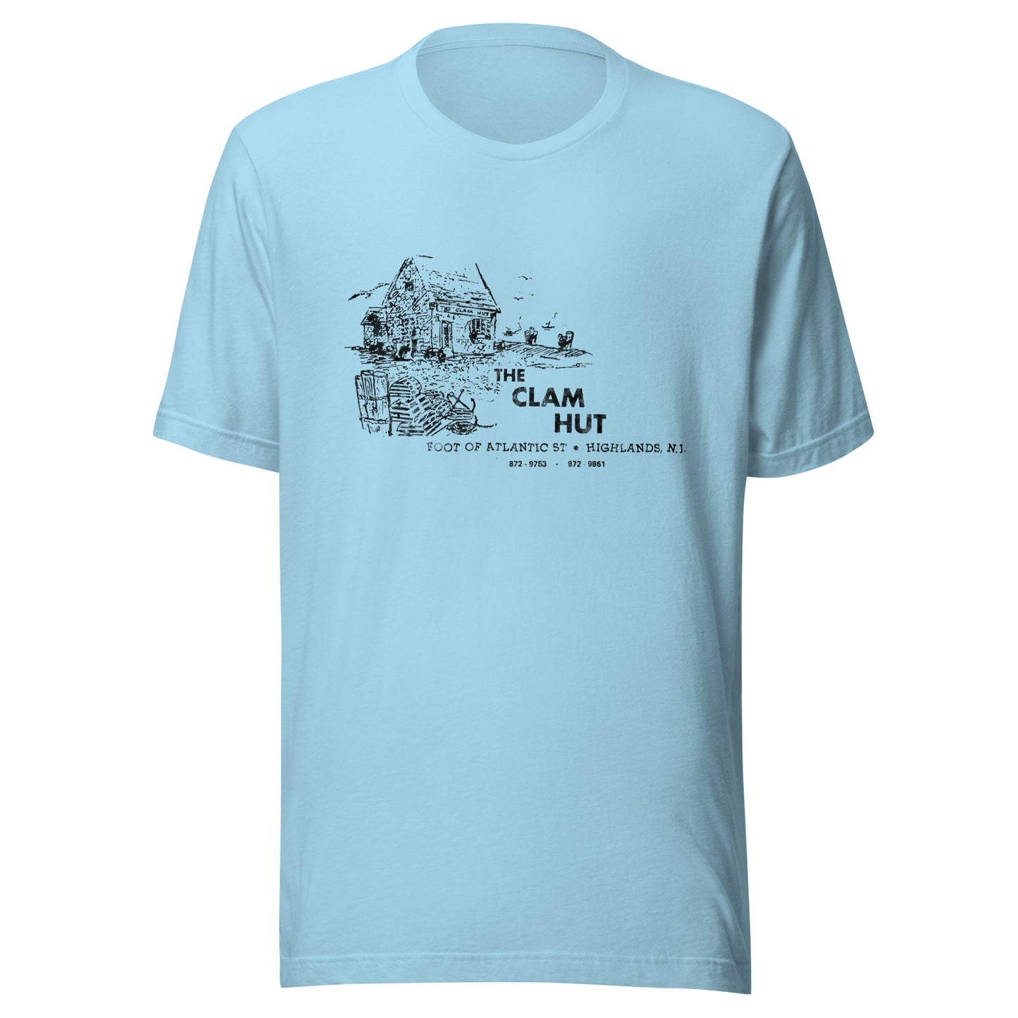 The Clam Hut - HIGHLANDS - Unisex t-shirt Ocean Blue