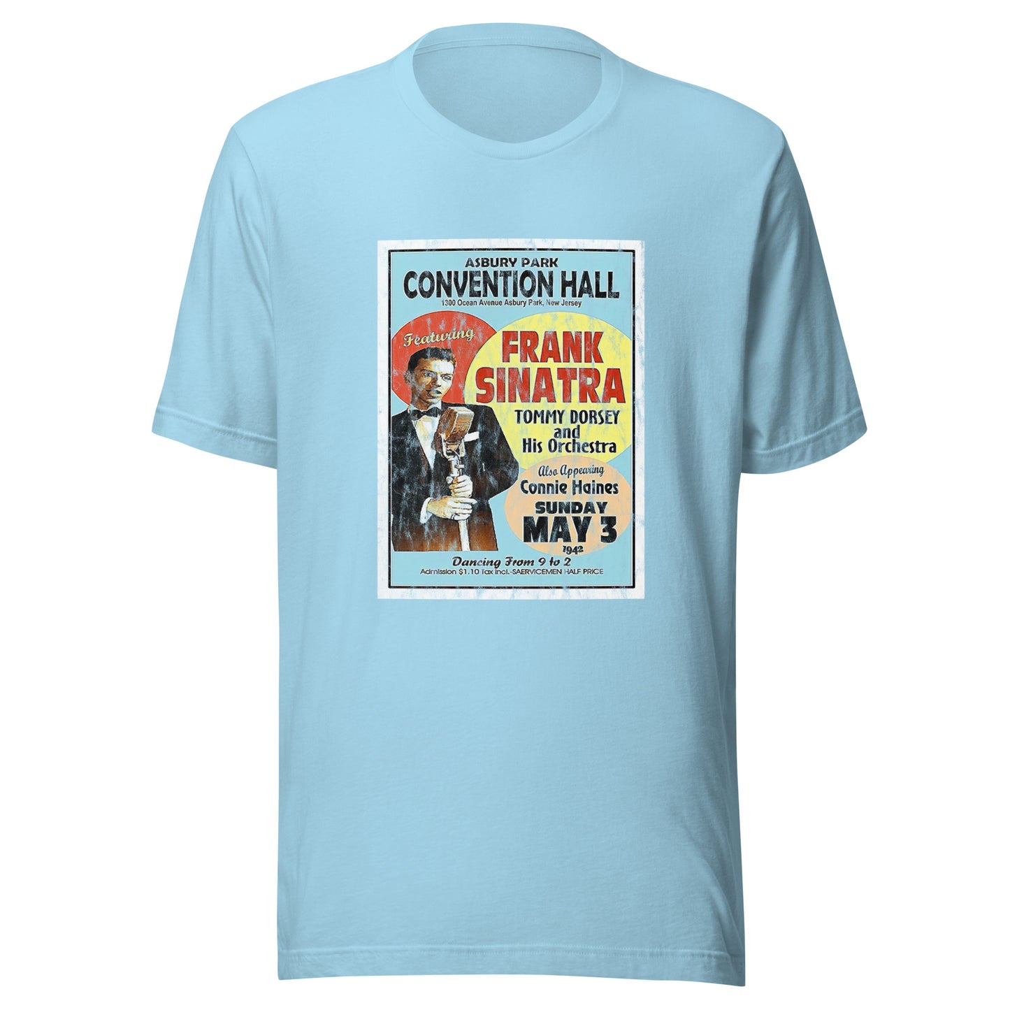 Sinatra at Convention Hall - ASBURY PARK - Unisex t-shirt Ocean Blue