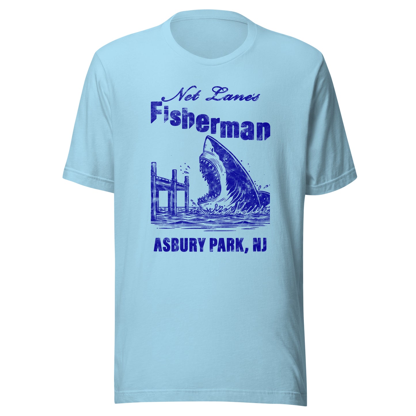 Net Lane's Fisherman - ASBURY PARK - Unisex t-shirt Ocean Blue