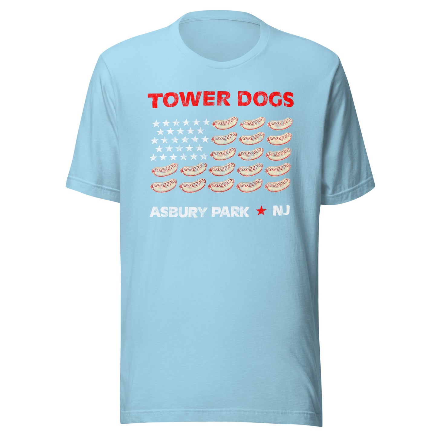 Tower Dogs - ASBURY PARK - Unisex t-shirt Ocean Blue