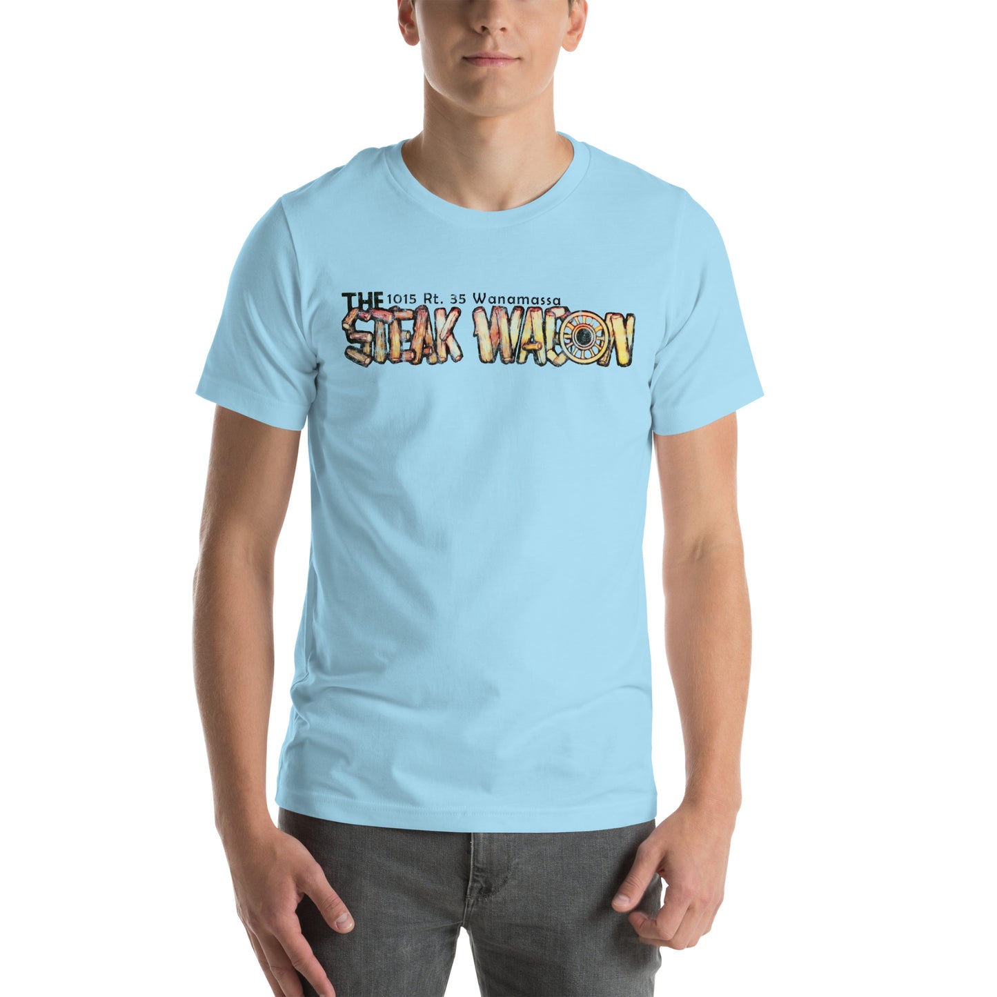 The Steak Wagon - WANAMASSA - Unisex t-shirt Ocean Blue