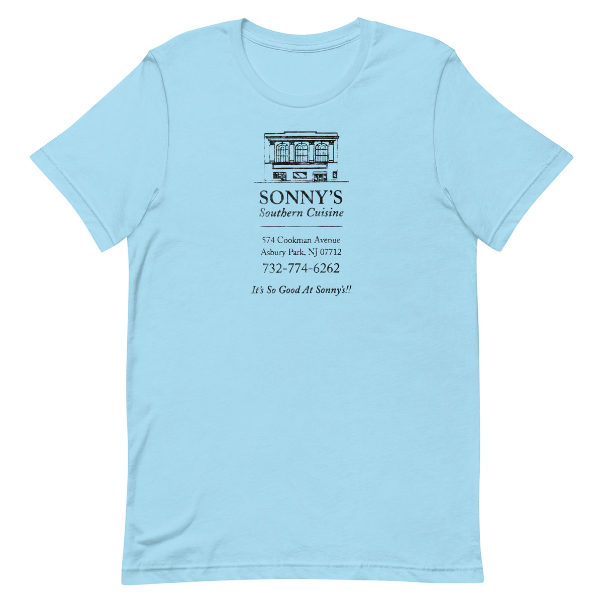 Sonny's Southern Cuisine - ASBURY PARK - Unisex t-shirt Ocean Blue