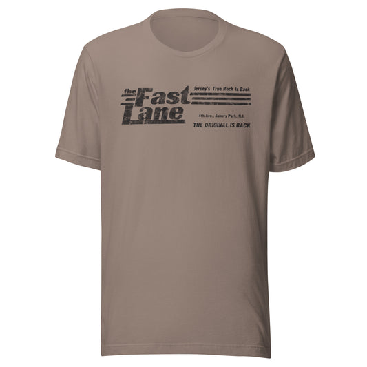 The Fast Lane (Black Logo) - ASBURY PARK - Unisex t-shirt Pebble