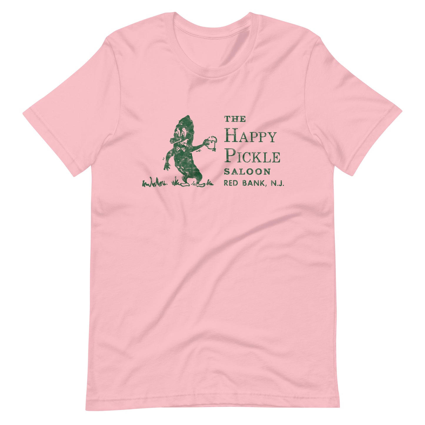 The Happy Pickle Saloon - RED BANK - Unisex t-shirt Pink