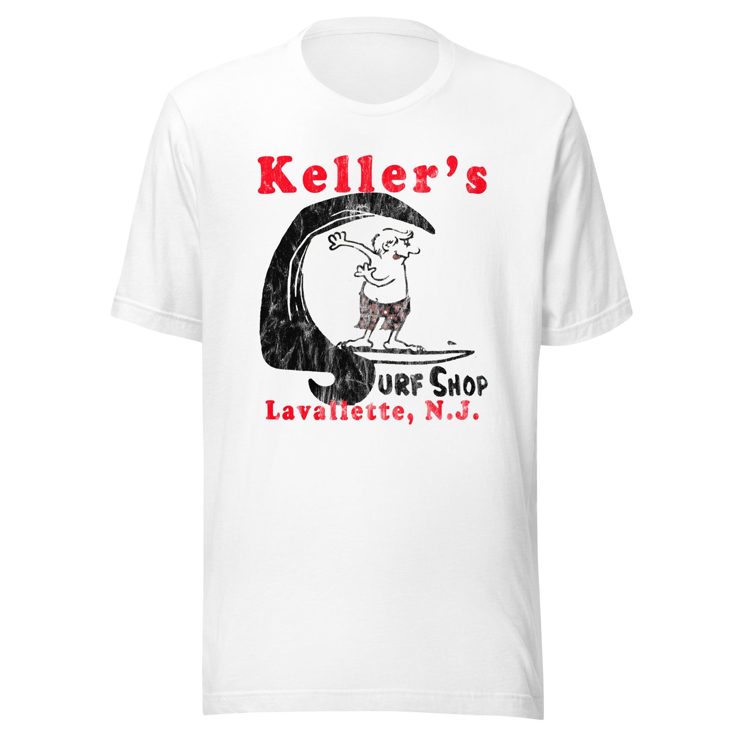 Keller's Surf Shop - LAVALLETTE - Unisex t-shirt White