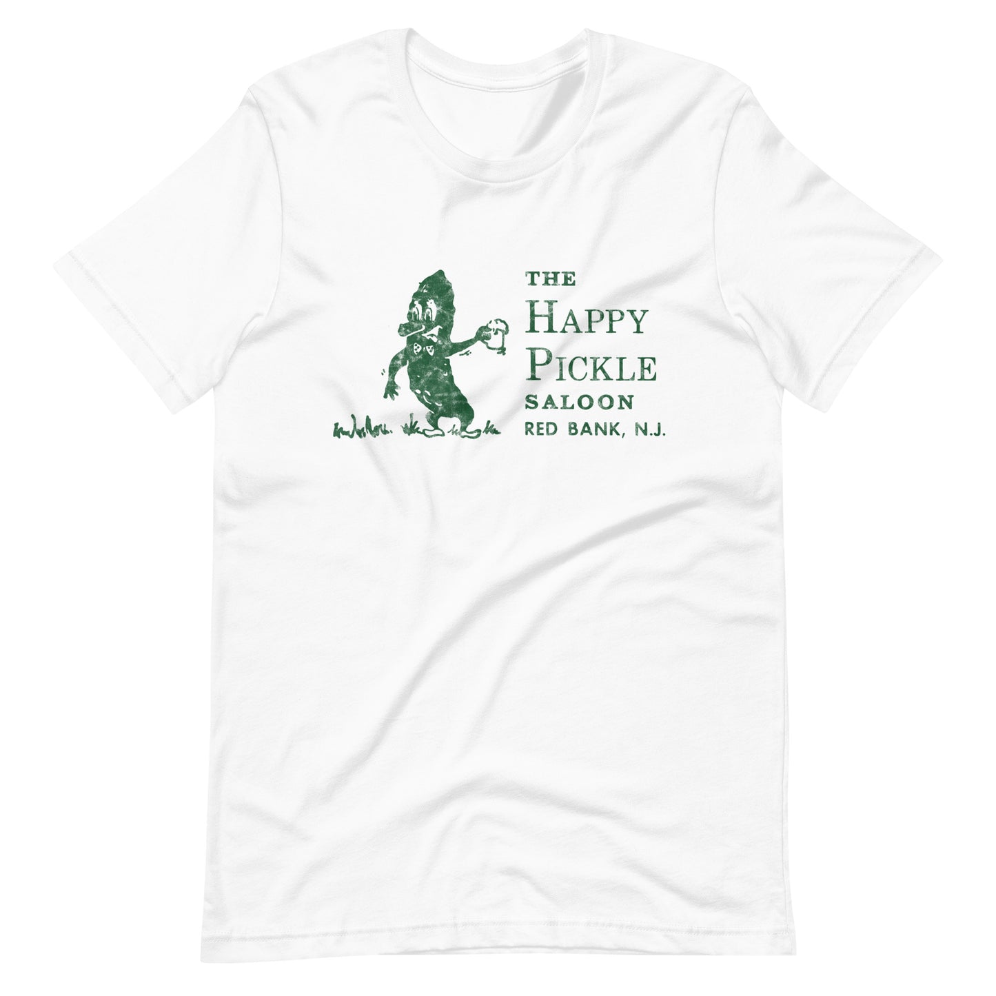 The Happy Pickle Saloon - RED BANK - Unisex t-shirt White