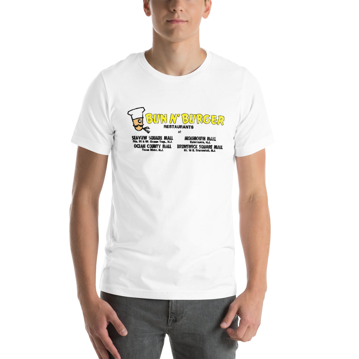 Bun N' Burger - EATONTOWN / OCEAN / TOMS RIVER - Unisex t-shirt White
