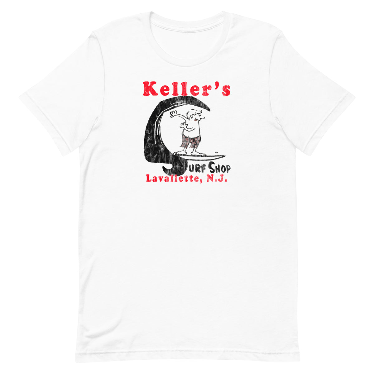 Keller's Surf Shop - LAVALLETTE - Unisex t-shirt White