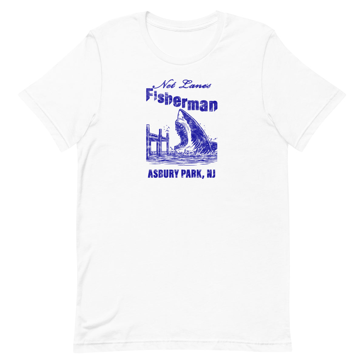 Net Lane's Fisherman - ASBURY PARK - Unisex t-shirt White