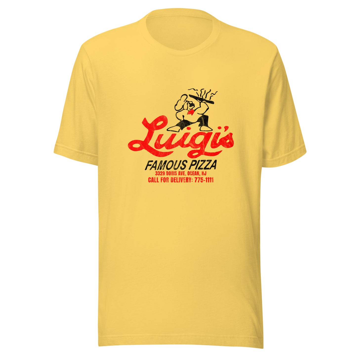 Luigi's Pizza - OCEAN - Unisex t-shirt Yellow