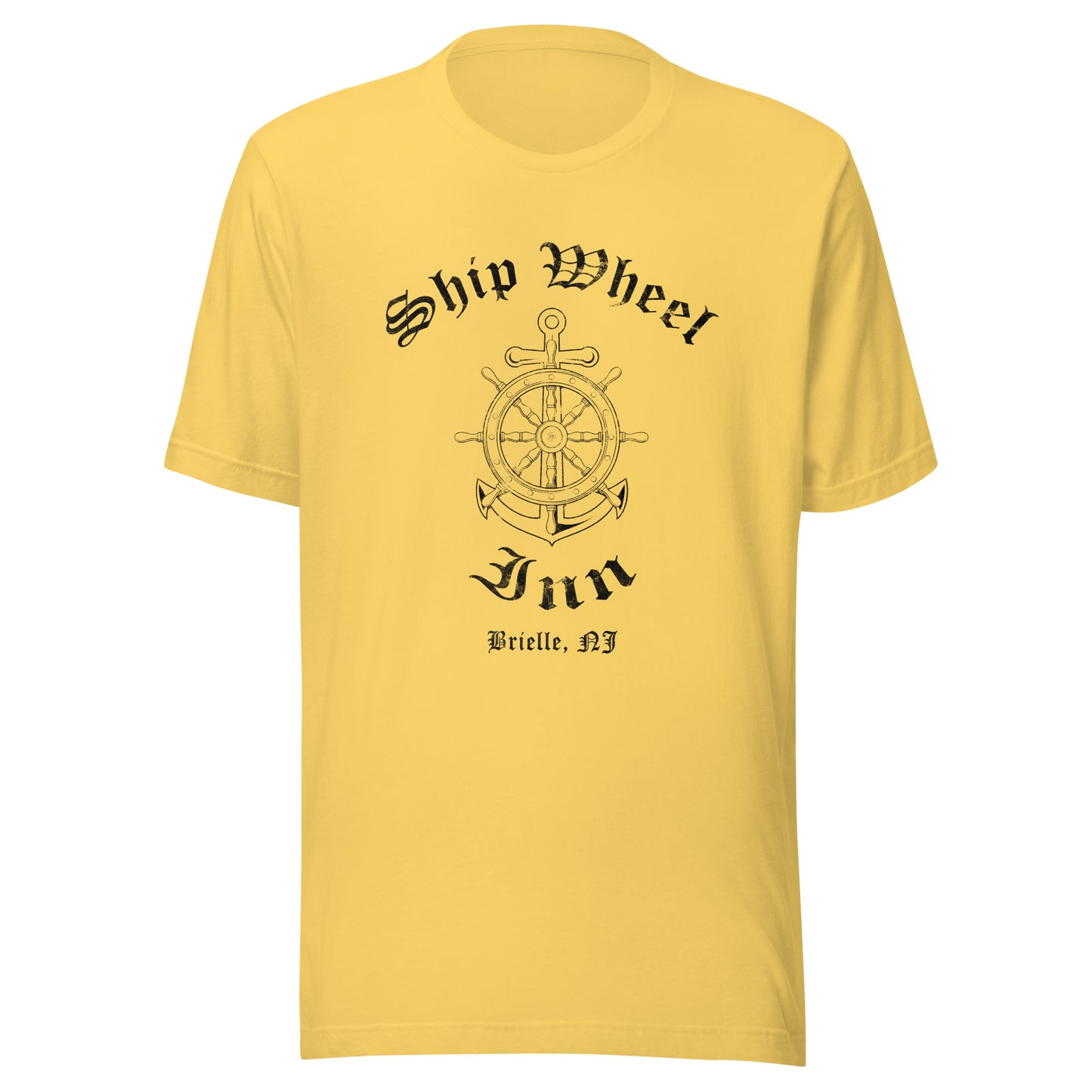 Ship Wheel Inn - BRIELLE - Unisex t-shirt Yellow