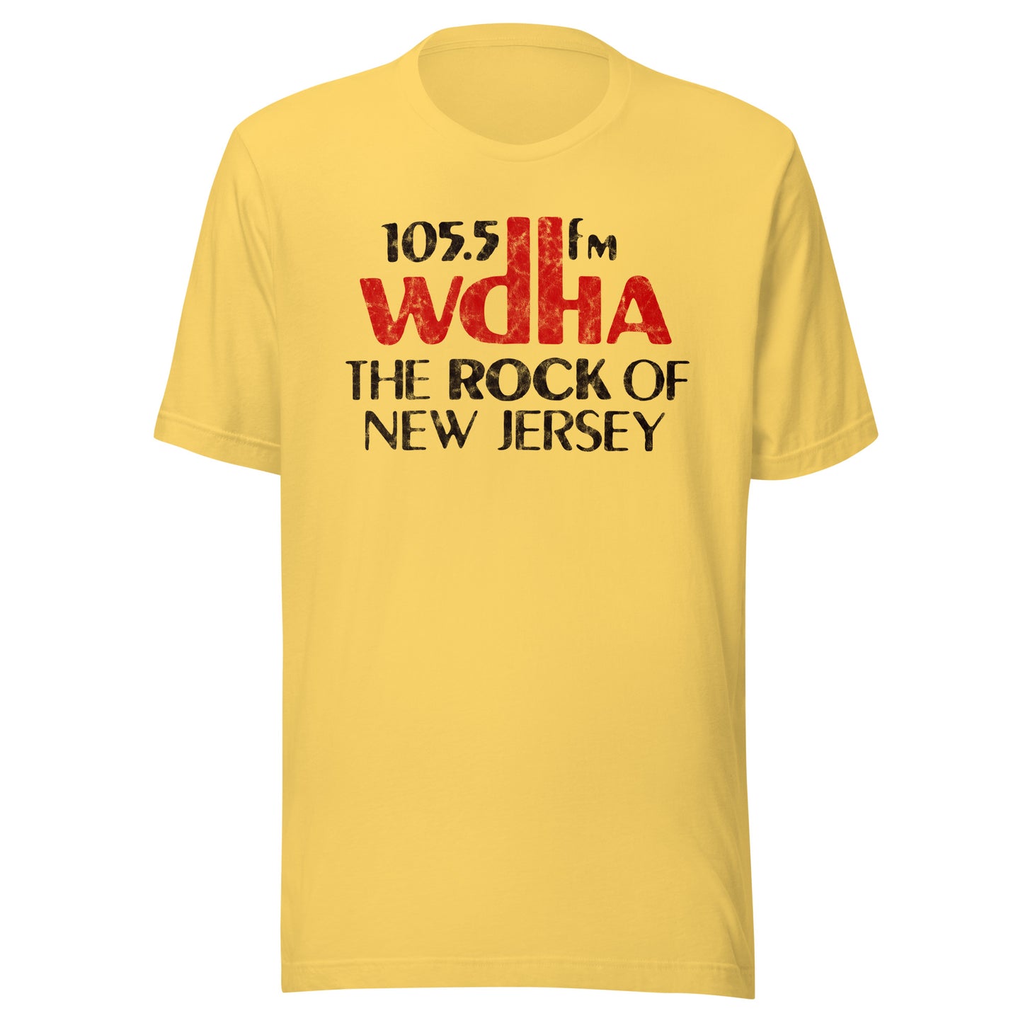 WDHA 105.5 FM - NEW YORK / NEW JERSEY - Unisex t-shirt Yellow