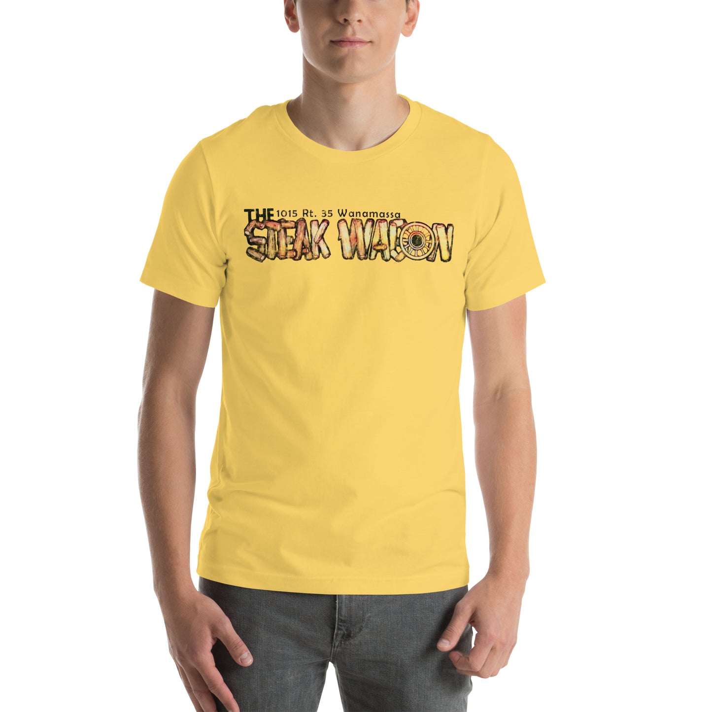 The Steak Wagon - WANAMASSA - Unisex t-shirt Yellow
