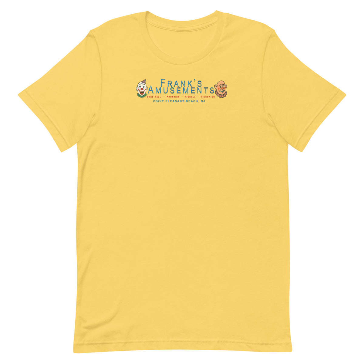 Frank's Amusements - POINT PLEASANT BEACH - Unisex t-shirt Yellow