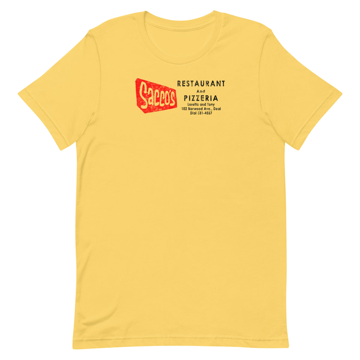 Sacco's Restaurant & Pizzaria - DEAL - Unisex t-shirt