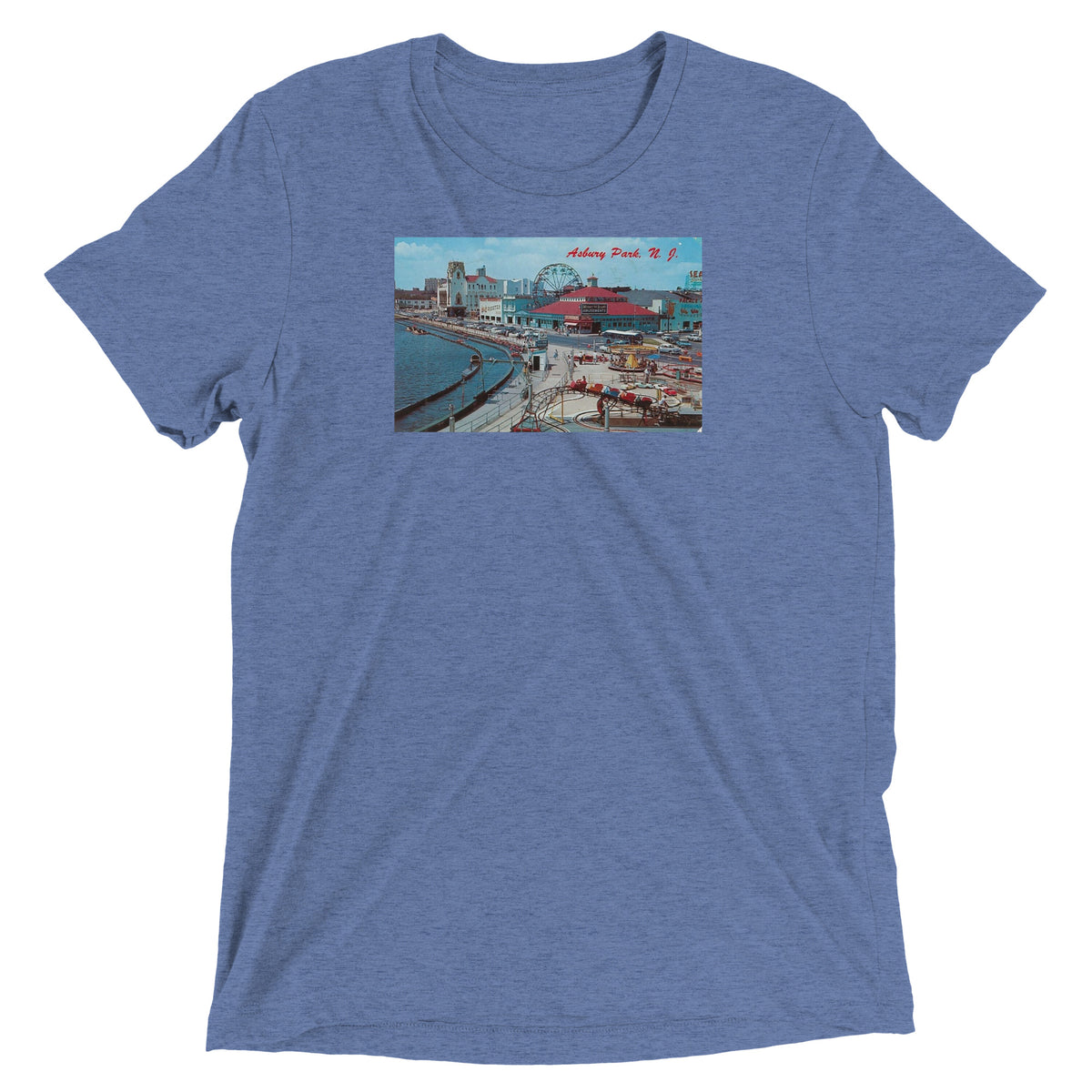 ASBURY PARK - Short sleeve t-shirt Blue Triblend