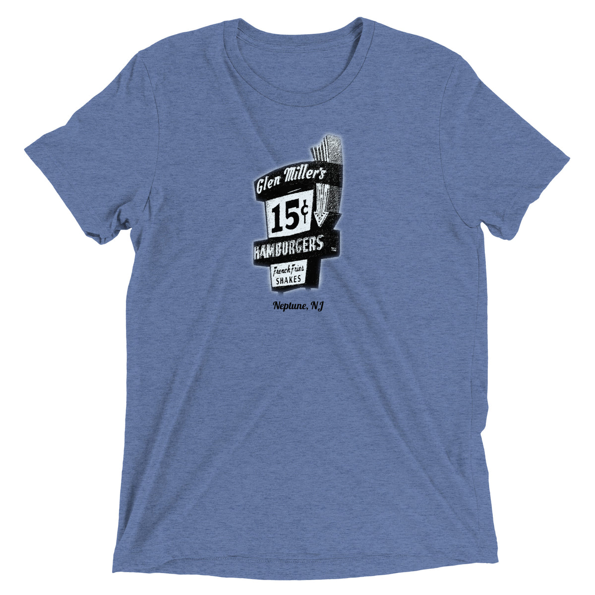 Glen Miller's - NEPTUNE - Short sleeve t-shirt Blue Triblend